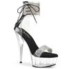 Pleaser - DELIGHT627RS Sandale à bride à la cheville - Noir/Transparent Product image